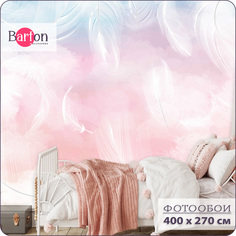 Фотообои флизелиновые 3d Bartonwall Детские Перья Облака K25704 400х270 см