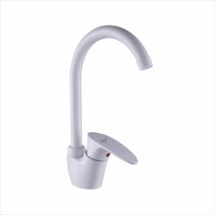 Смеситель для раковины PLSTART PL4105-8, 273561, белый/хром, 5-8, белый/хром