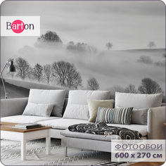Фотообои флизелиновые 3d Bartonwall Природа Туманный лес Горы N15006-G 600x270 см