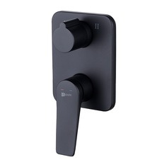 Смеситель Lemark Bronx LM3727BL для ванны и душа, встраиваемый, черный