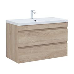 Тумба под раковину Aquanet Нота New 100 дуб светлый 00334200