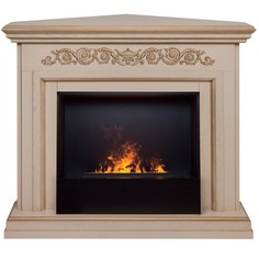 Электрокамин RealFlame Leticia Coner 26 WT-619G с очагом 3D Cassette 630 Black Panel