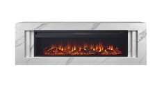 Электрокамин Royal Flame Line 60 с очагом Vision 60 LOG LED, белый мрамор