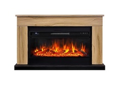 Электрокамин Royal Flame Bergen дуб галифакс с очагом Vision 42 LOG LED