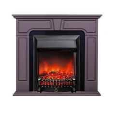 Электрокамин RealFlame Theodor серый с очагом Fobos Lux, имитация пламени, звук