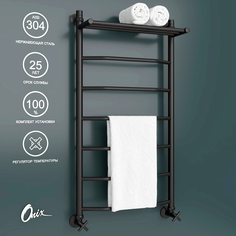 Полотенцесушитель водяной Onix Orion Plus PRO Black 500x1000 нижнее подключение черный