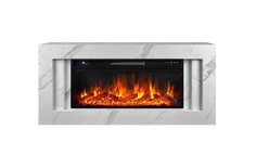 Электрокамин Royal Flame Line 42 белый мрамор с очагом Vision 42 LOG LED