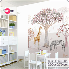 Фотообои флизелиновые 3d Bartonwall детские Животные Лес 200х270 см K29702-P