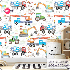 Фотообои флизелиновые 3d Bartonwall детские Машина Трактор 600х270 см K26806