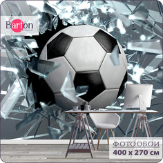 Фотообои флизелиновые 3d Bartonwall детские Футбол 400х270 см K27904