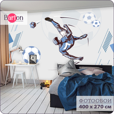 Фотообои флизелиновые 3d Bartonwall детские Футбол 400х270 см K28904