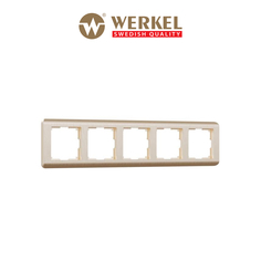 Рамка для розетки / выключателя на 5 постов Werkel W0052111 Stream шампань пластик