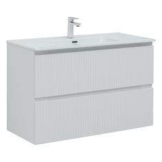 Тумба под раковину Aquanet Джейн (Flat) 100 белый матовый