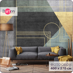 Фотообои флизелиновые 3d Bartonwall Геометрия Бетон 400х270 см M03604
