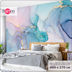 Фотообои флизелиновые 3d Bartonwall Мрамор Флюид 600х270 см M02406