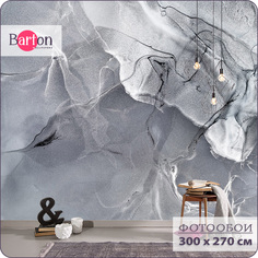 Фотообои флизелиновые 3d Bartonwall Мрамор Флюид 300х270 M03303