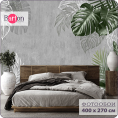 Фотообои флизелиновые 3d Bartonwall Тропические пальмы Монстера 400х270 см M03904