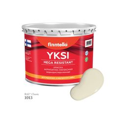 Краска-консилер с эффектом бархата YKSI, ультраматовая, цвет RAL1013 , 2,7л Finntella