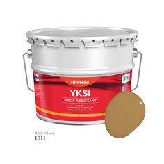 Краска-консилер с эффектом бархата YKSI, ультраматовая, цвет RAL1011 , 9л Finntella