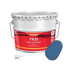 Краска-консилер с эффектом бархата YKSI, ультраматовая, цвет RAL5007 , 9л Finntella