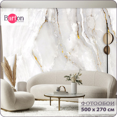 Фотообои флизелиновые 3d Bartonwall Белый мрамор 500х270 см M05205