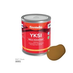 Краска-консилер с эффектом бархата YKSI, ультраматовая, цвет RAL8001 , 0,9л Finntella