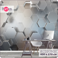 Фотообои флизелиновые 3d Bartonwall Геометрия Абстракция Соты 400х270 см M06504-G
