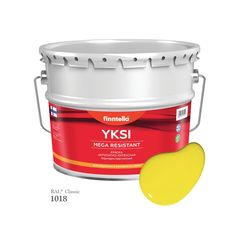 Краска-консилер с эффектом бархата YKSI, ультраматовая, цвет RAL1018 , 9л Finntella