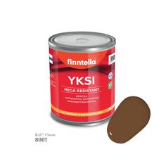 Краска-консилер с эффектом бархата YKSI, ультраматовая, цвет RAL8007 , 0,9л Finntella