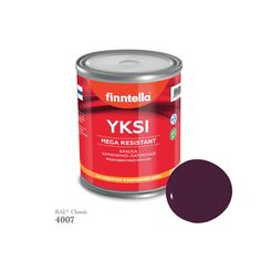 Краска-консилер с эффектом бархата YKSI, ультраматовая, цвет RAL4007 , 0,9л Finntella