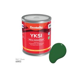 Краска-консилер с эффектом бархата YKSI, ультраматовая, цвет RAL6002 , 0,9л Finntella