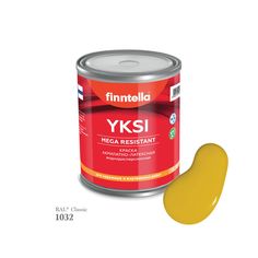 Краска-консилер с эффектом бархата YKSI, ультраматовая, цвет RAL1032 , 0,9л Finntella