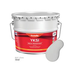 Краска-консилер с эффектом бархата YKSI, ультраматовая, цвет RAL7047 , 9л Finntella
