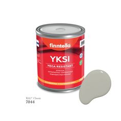 Краска-консилер с эффектом бархата YKSI, ультраматовая, цвет RAL7044 , 0,9л Finntella