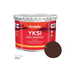 Краска-консилер с эффектом бархата YKSI, ультраматовая, цвет RAL8016 , 2,7л Finntella