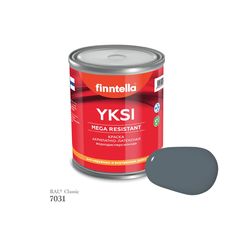 Краска-консилер с эффектом бархата YKSI, ультраматовая, цвет RAL7031 , 0,9л Finntella