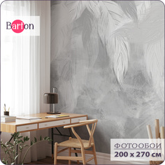 Фотообои флизелиновые 3d Bartonwall Перья 200x270 см M08302-G