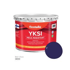 Краска-консилер с эффектом бархата YKSI, ультраматовая, цвет RAL5022 , 2,7л Finntella