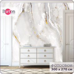 Фотообои флизелиновые 3d Bartonwall Белый мрамор 300х270 см M05202