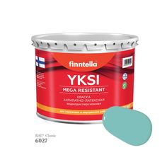 Краска-консилер с эффектом бархата YKSI, ультраматовая, цвет RAL6027 , 2,7л Finntella