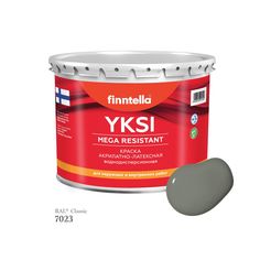 Краска-консилер с эффектом бархата YKSI, ультраматовая, цвет RAL7023 , 2,7л Finntella