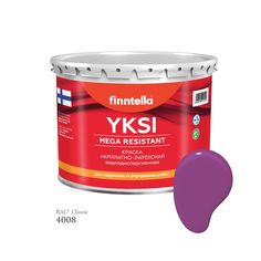 Краска-консилер с эффектом бархата YKSI, ультраматовая, цвет RAL4008 , 2,7л Finntella