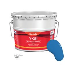 Краска-консилер с эффектом бархата YKSI, ультраматовая, цвет RAL5015 , 9л Finntella