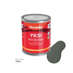 Краска-консилер с эффектом бархата YKSI, ультраматовая, цвет RAL7009 , 0,9л Finntella