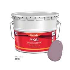 Краска-консилер с эффектом бархата YKSI, ультраматовая, цвет RAL4009 , 9л Finntella