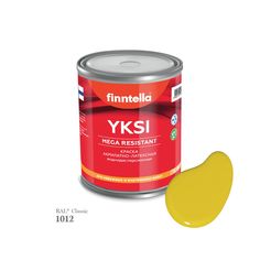 Краска-консилер с эффектом бархата YKSI, ультраматовая, цвет RAL1012 , 0,9л Finntella