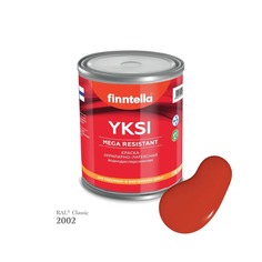 Краска-консилер с эффектом бархата YKSI, ультраматовая, цвет RAL2002 , 9л Finntella