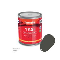 Краска-консилер с эффектом бархата YKSI, ультраматовая, цвет RAL7022 , 0,9л Finntella