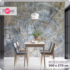 Фотообои флизелиновые 3d Bartonwall Срез дерева 300х270 см M06903