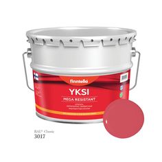 Краска-консилер с эффектом бархата YKSI, ультраматовая, цвет RAL3017 , 9л Finntella